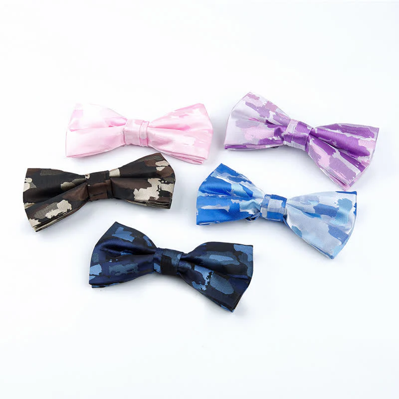 Men's Holiday Decor Graffiti Jacquard Bow Tie - Image 2