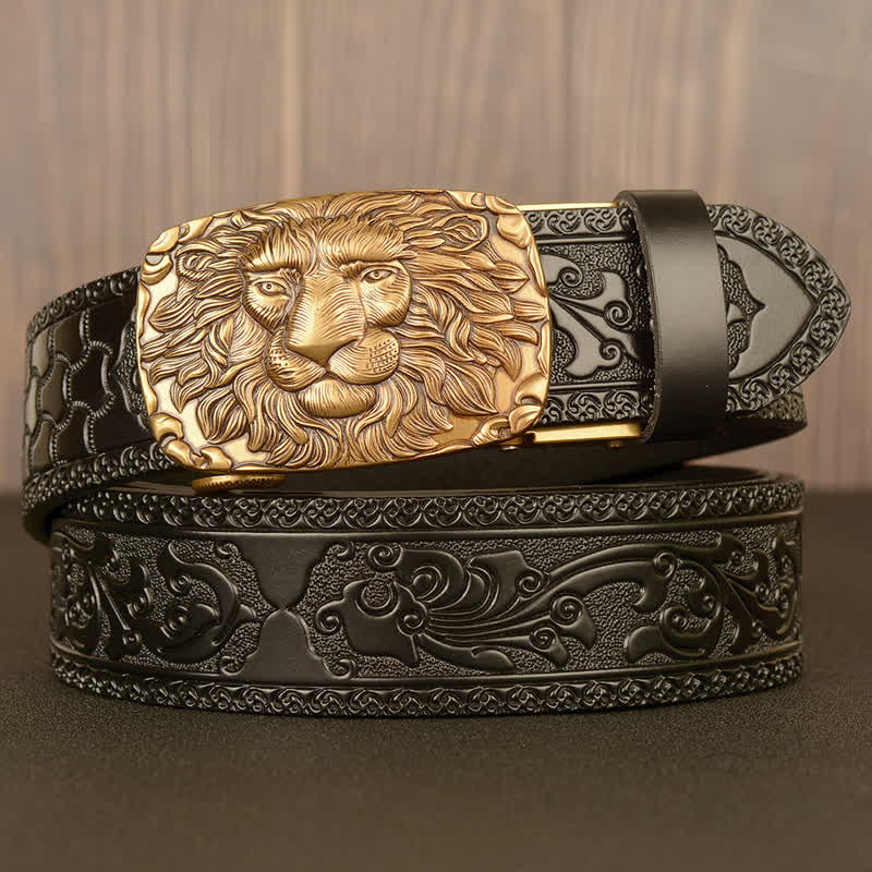Men's Honor Male Lion Head Leather Belt - Image 11