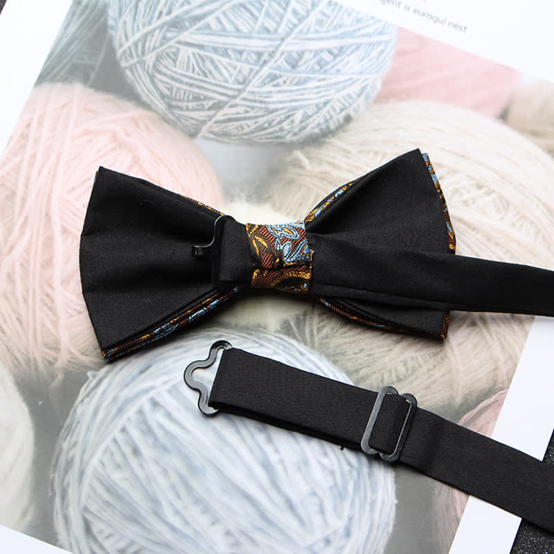 Men's Intricate Paisley Jacquard Classic Bow Tie - Image 3