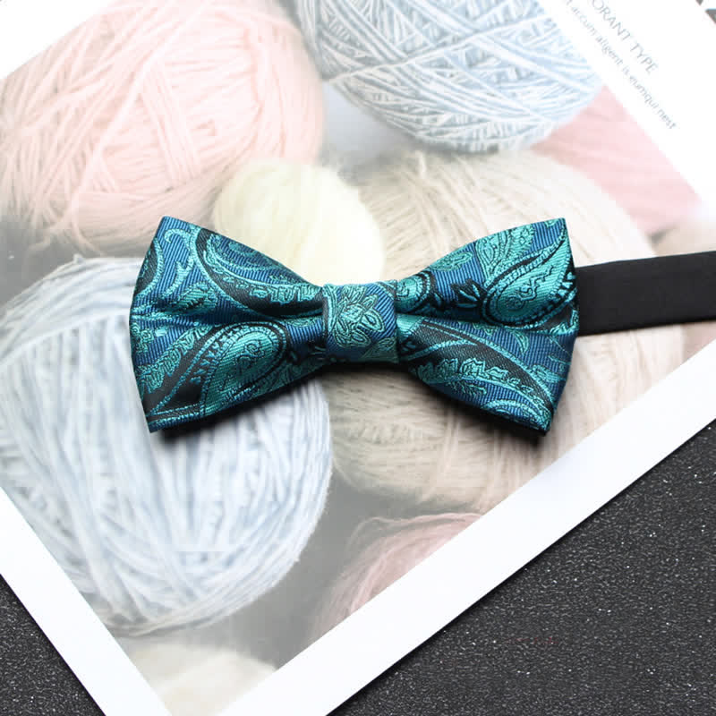 Men's Intricate Paisley Jacquard Classic Bow Tie - Image 6