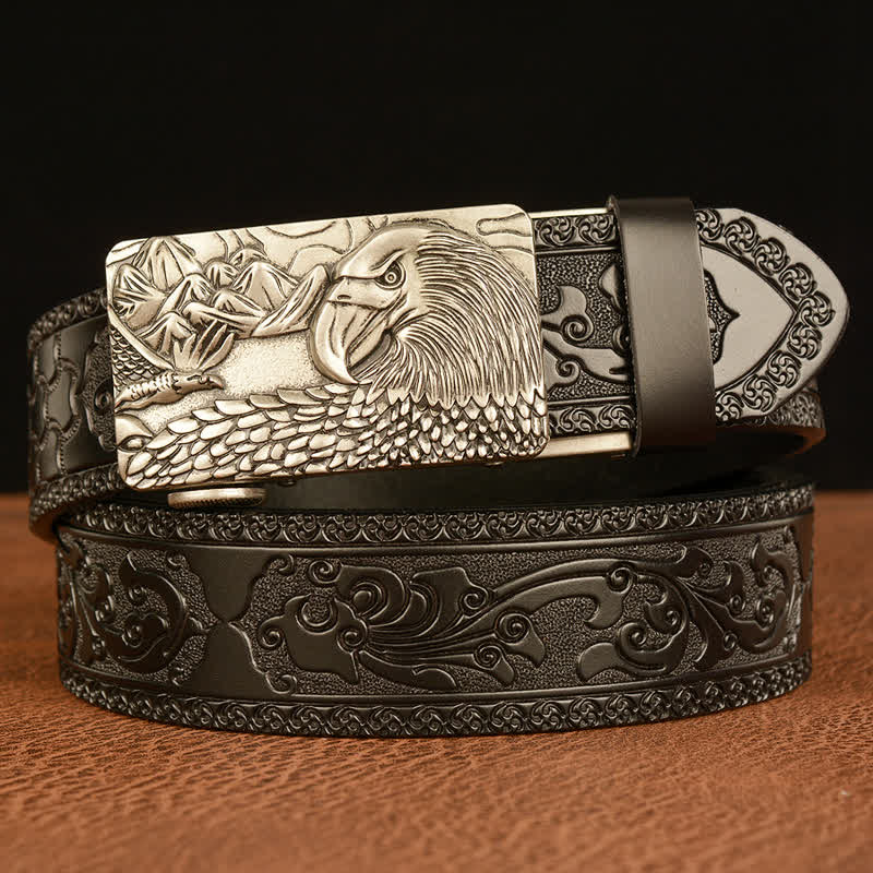 Men's Landscape Animal Eagle Leather Belt - Image 17