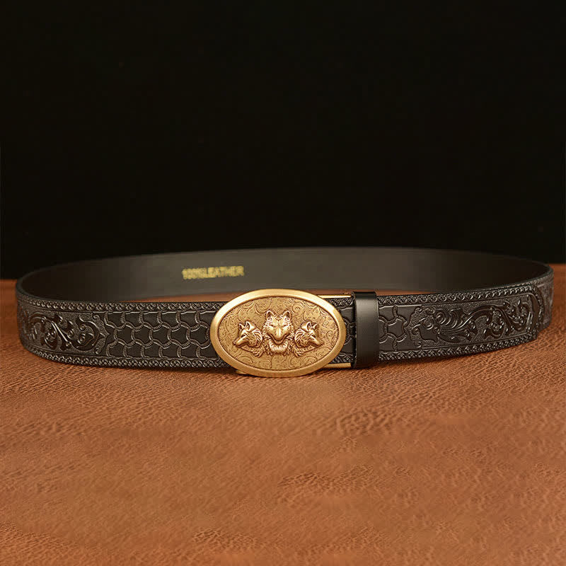 Men's Legend Of Hungry Wolves Leather Belt - Image 13