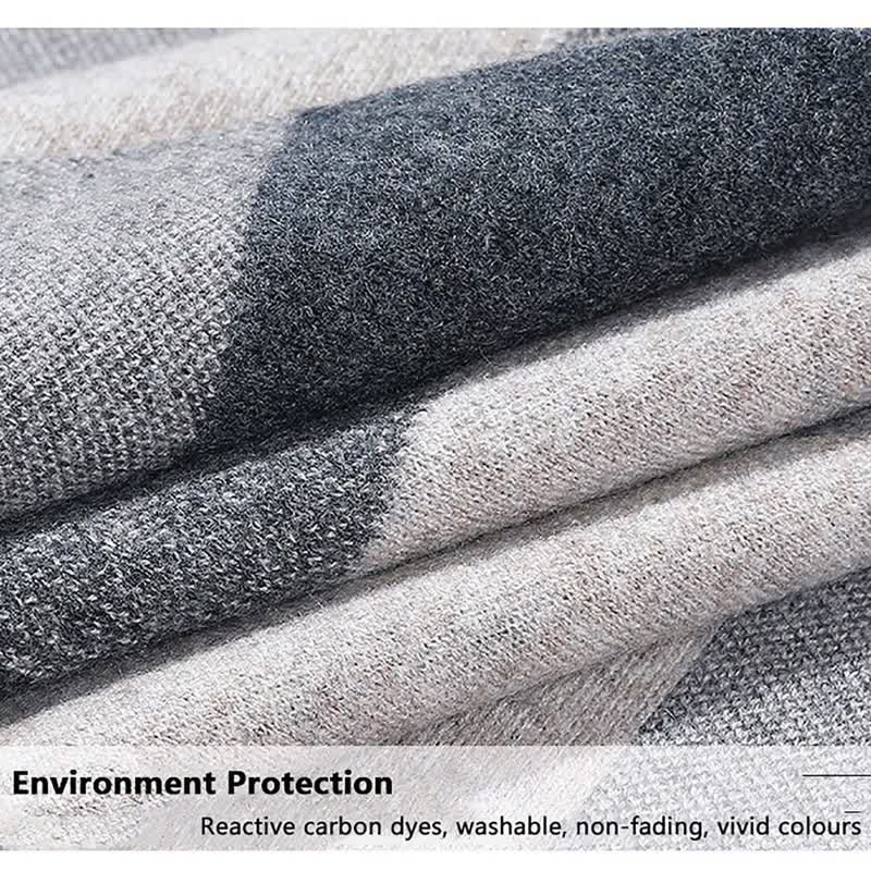 Men's Leisure Business Plaid Pure Wool Scarf - Image 6