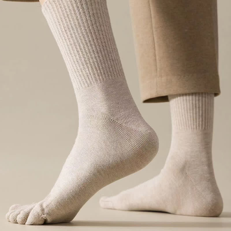 Men's Leisure Split-Toe Wool Blend Athletic Crew Socks - Image 10
