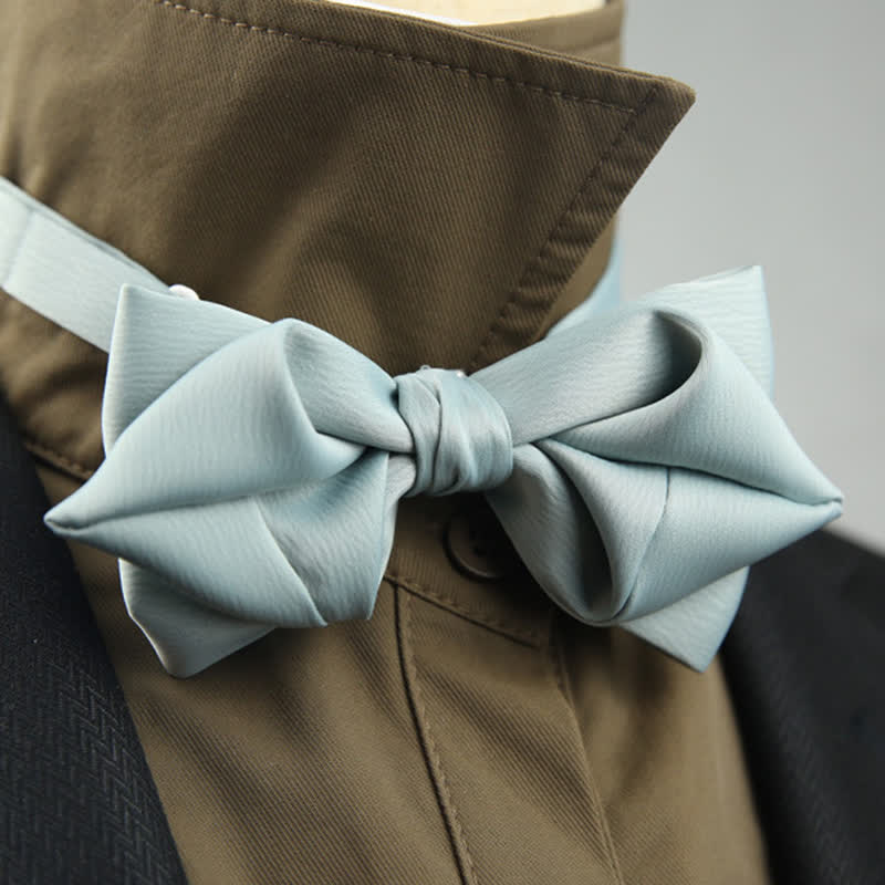 Men's Leisure Style Unique Pointed Shape Bow Tie - Image 14