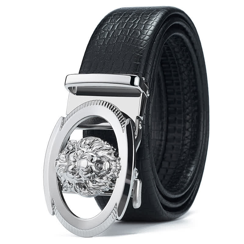 Men's Lion Business Hollow Automatic Buckle Leather Belt - Image 8