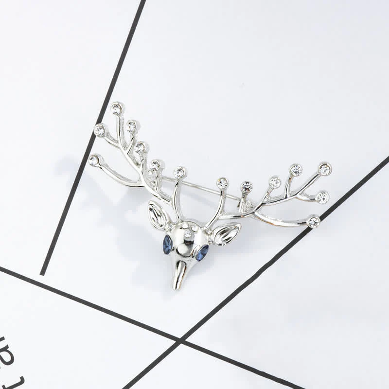 Men's Living Christmas Elk Brooch - Image 5