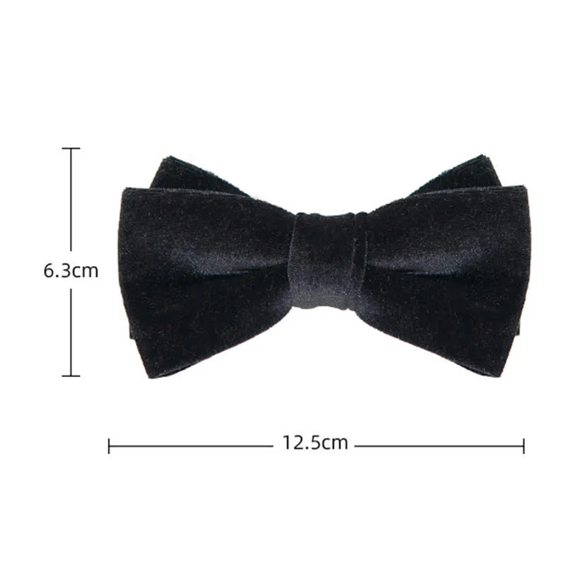 Men's Luxurious Double Layers Velvet Bow Tie - Image 4
