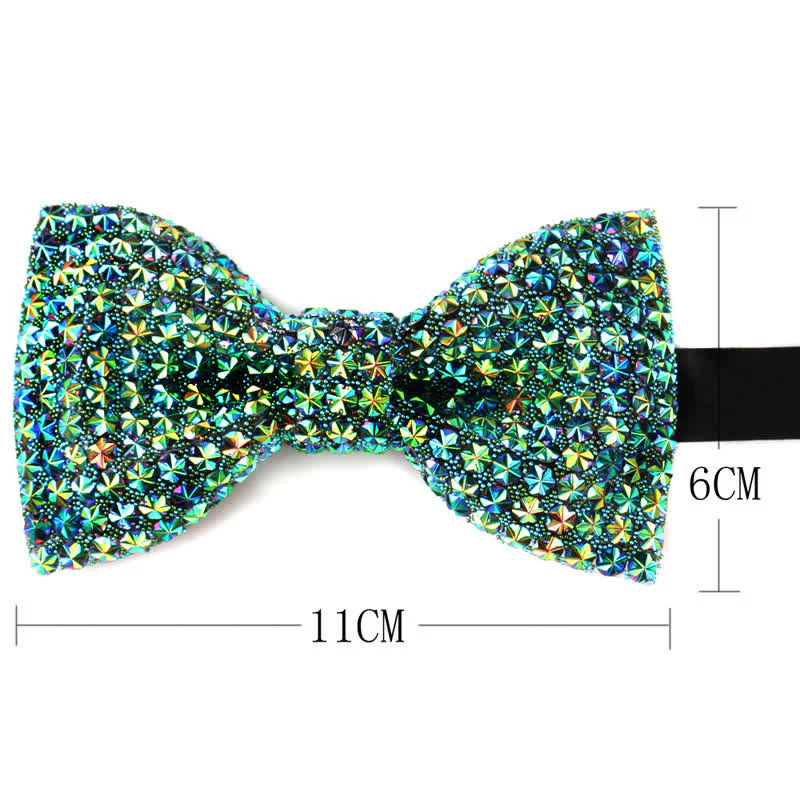 Men's Luxurious Sparkling Rhinestone Party Bow Tie - Image 6