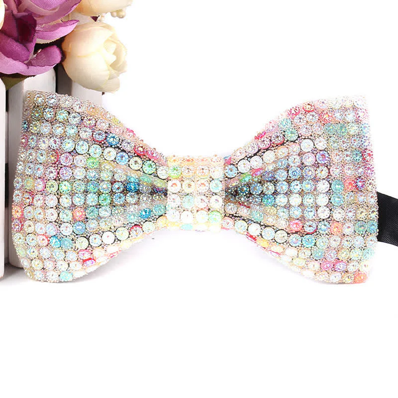 Men's Luxurious Sparkling Rhinestone Party Bow Tie - Image 7