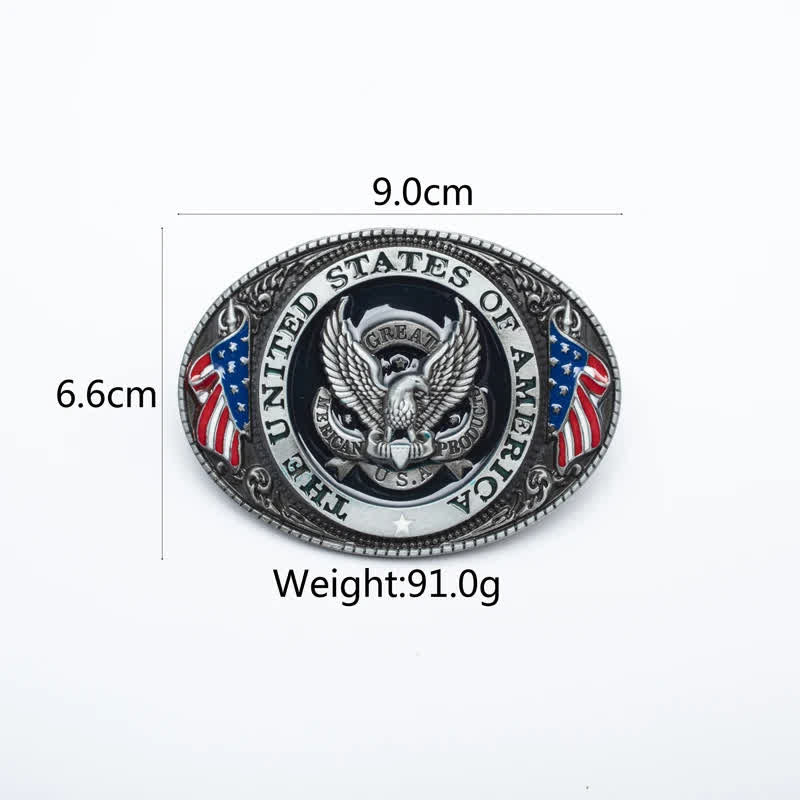 Men's Luxury Eagle American Flag Leather Belt - Image 5