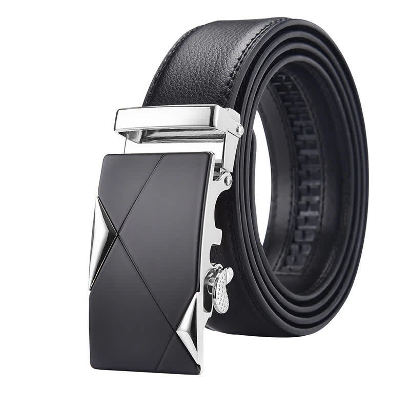 Men's Luxury Embossed Automatic Buckle Leather Belt - Image 11