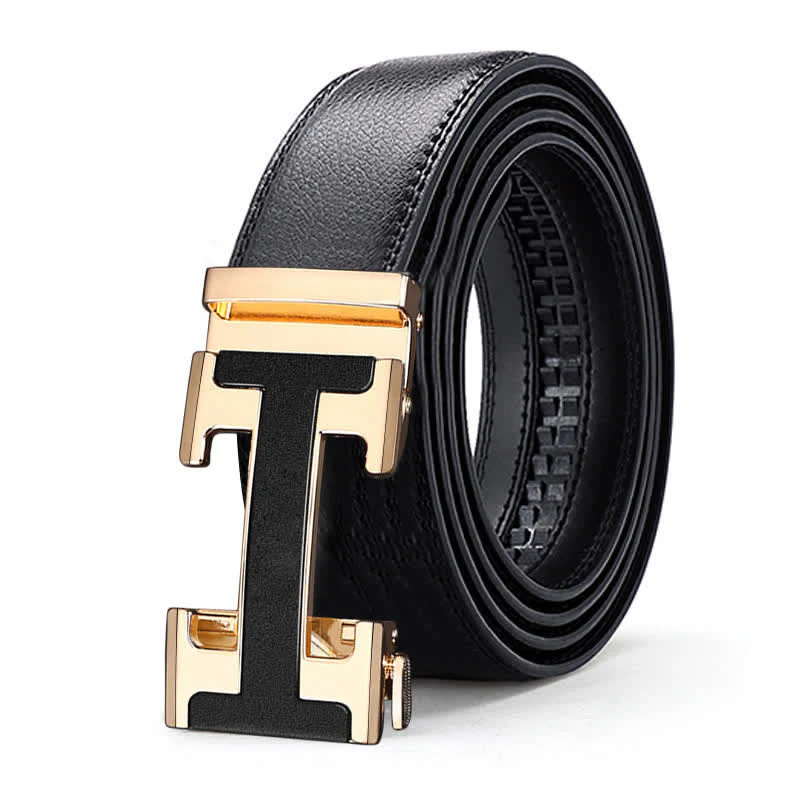 Men's Luxury Embossed Automatic Buckle Leather Belt - Image 12