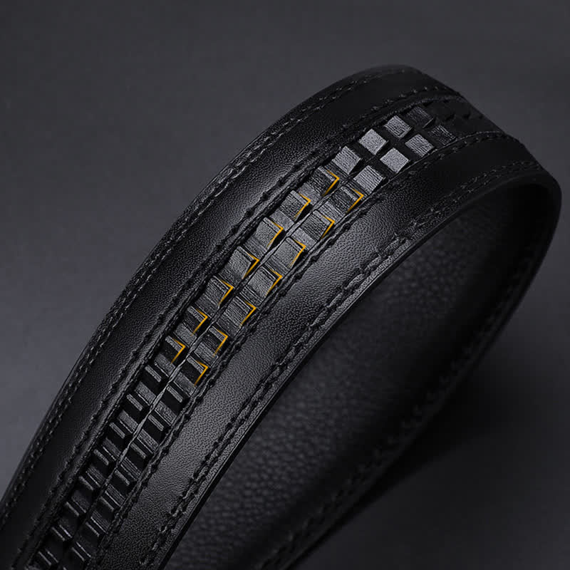 Men's Luxury Embossed Automatic Buckle Leather Belt - Image 8