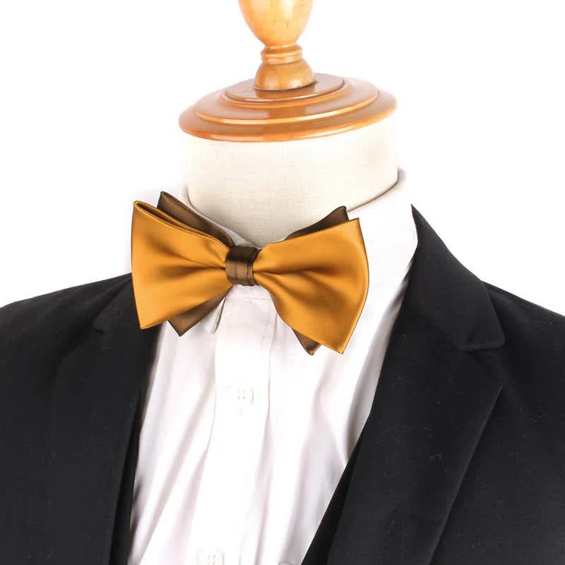 Men's Luxury Two Tone Double Layered Bow Tie - Image 2