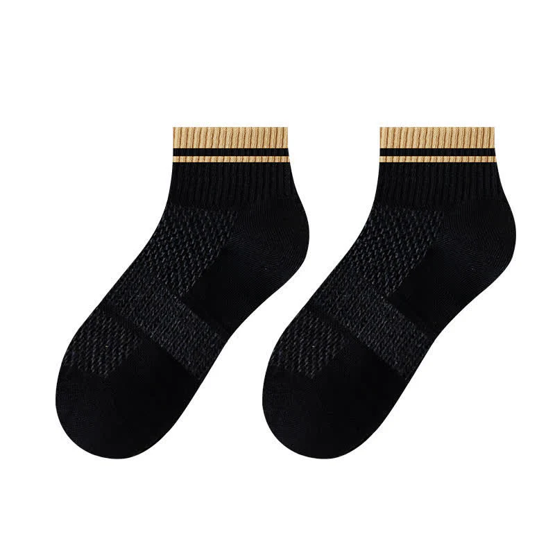 Men's Mesh Ribbed Design Thin Summer Short Socks - Image 13