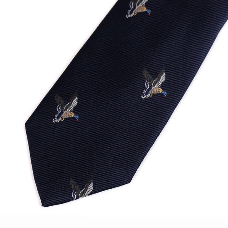 Men's MidnightBlue Flying Ducks Necktie - Image 3