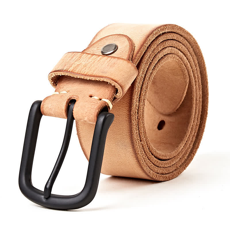 Men's Minimalist Style Dull Polish Leather Belt - Image 10