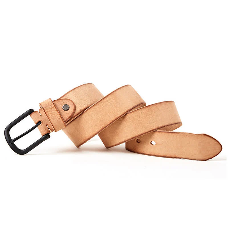 Men's Minimalist Style Dull Polish Leather Belt - Image 11