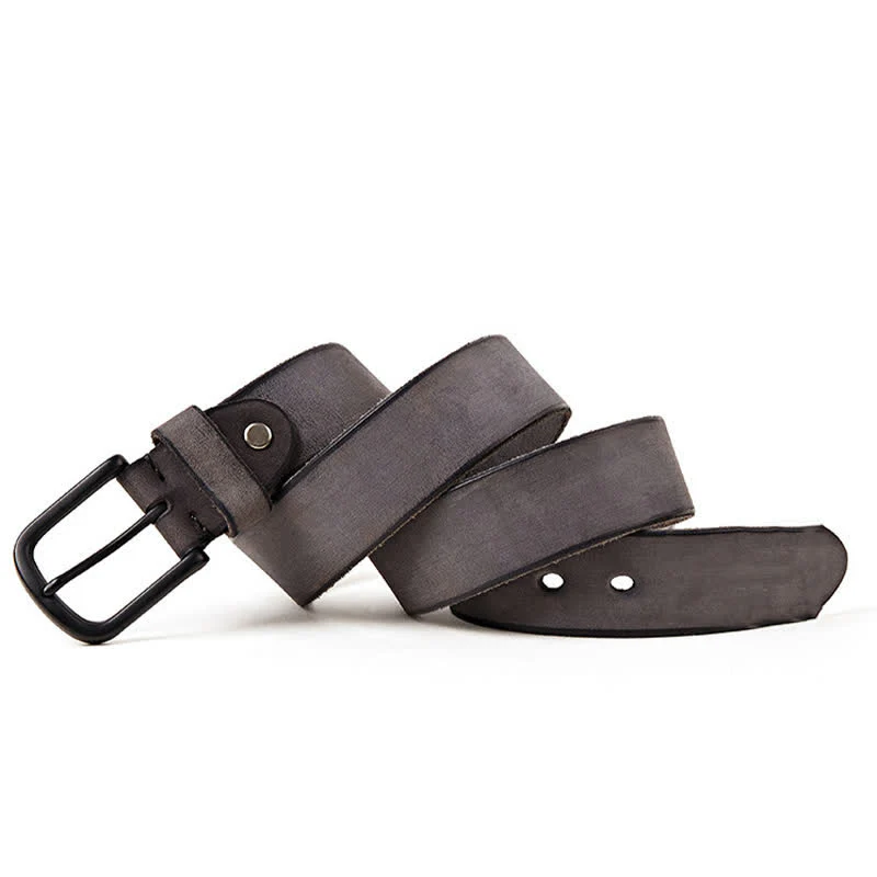 Men's Minimalist Style Dull Polish Leather Belt - Image 17