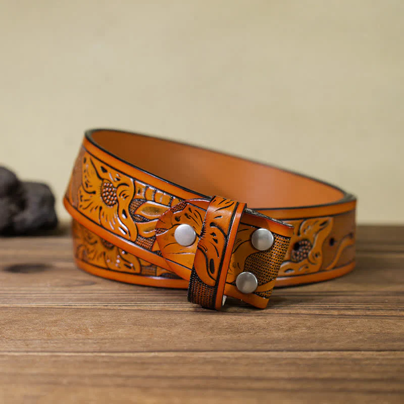 Men's DIY Motorcycle Creative Beer Holder Buckle Leather Belt - Image 36