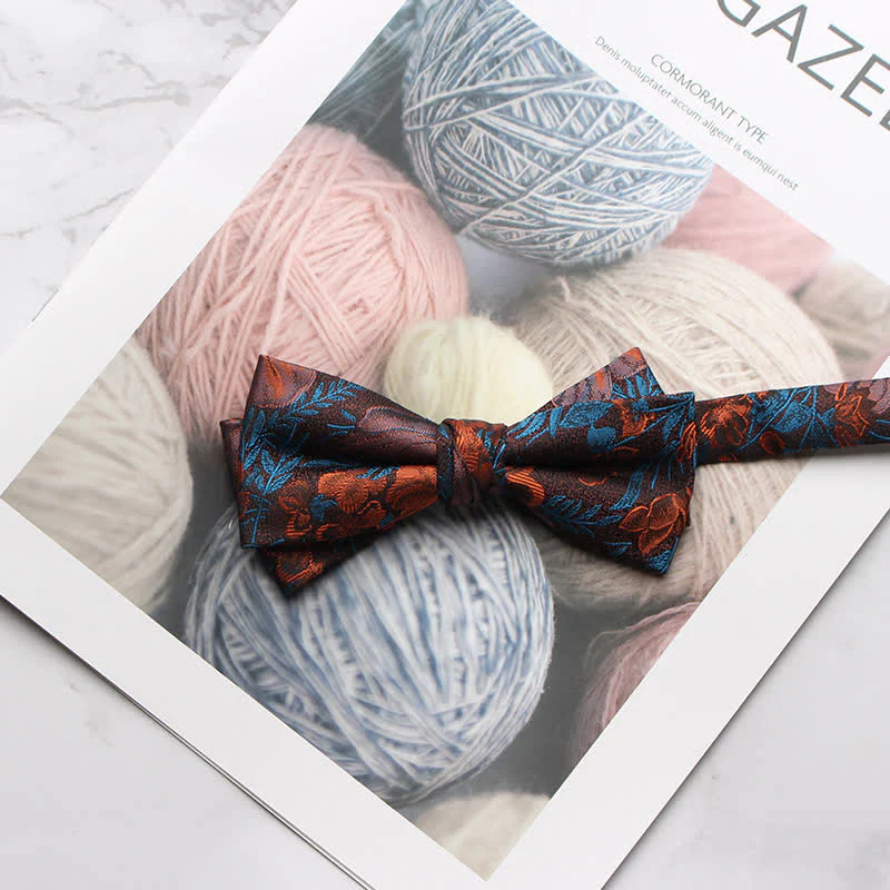 Men's Multi Styles Floral Printed Prom Bow Tie - Image 19