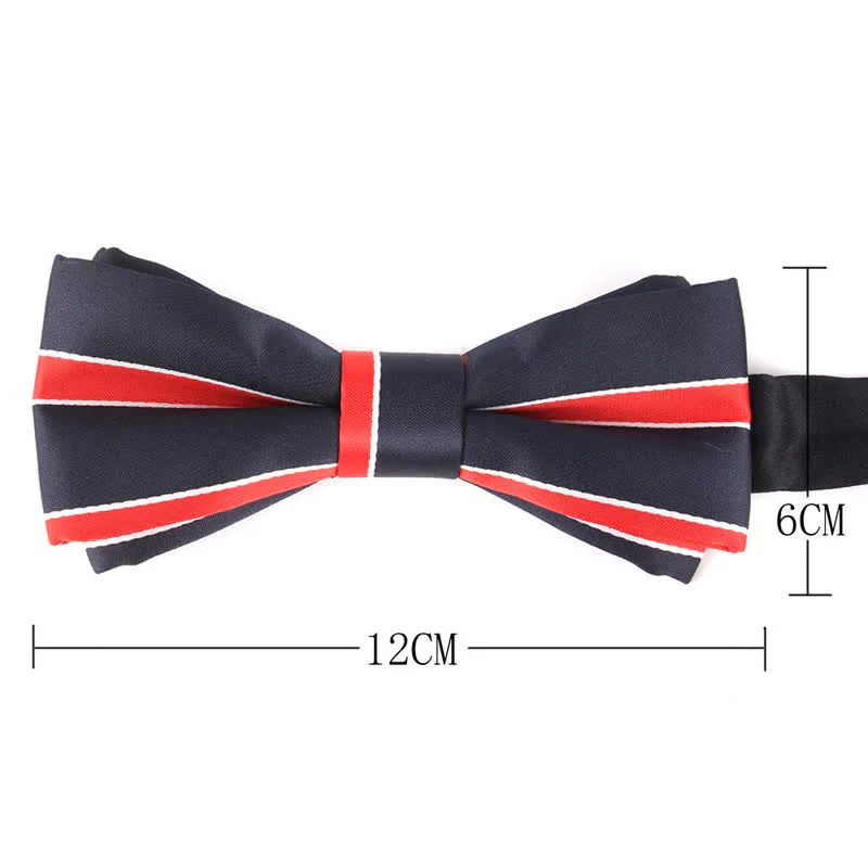 Men's Novel Stylish Colorful Striped Bow Tie - Image 7
