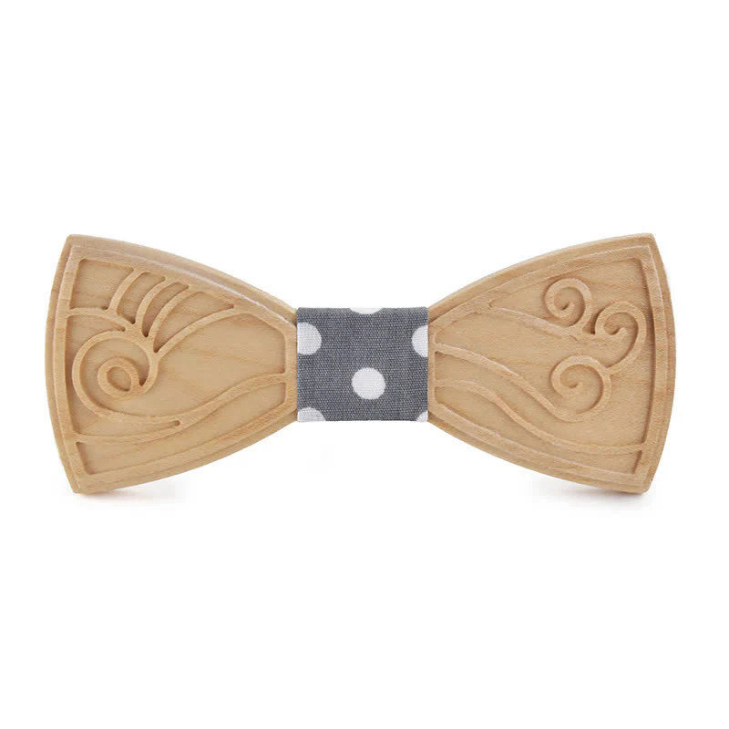 Men's Novelty Music Engraving Wooden Bow Tie - Image 22