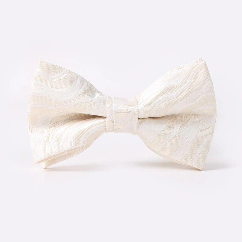 Men's Ocean Wave Printed Double Layered Bow Tie - Image 6