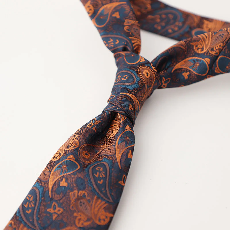 Men's Ornate Patterned Silk-Like Fabric Neckties - Image 23