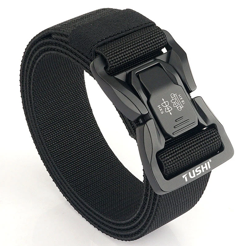 Men's Outdoor Tactical Belt Elastic Quick Release Waistband - Image 10