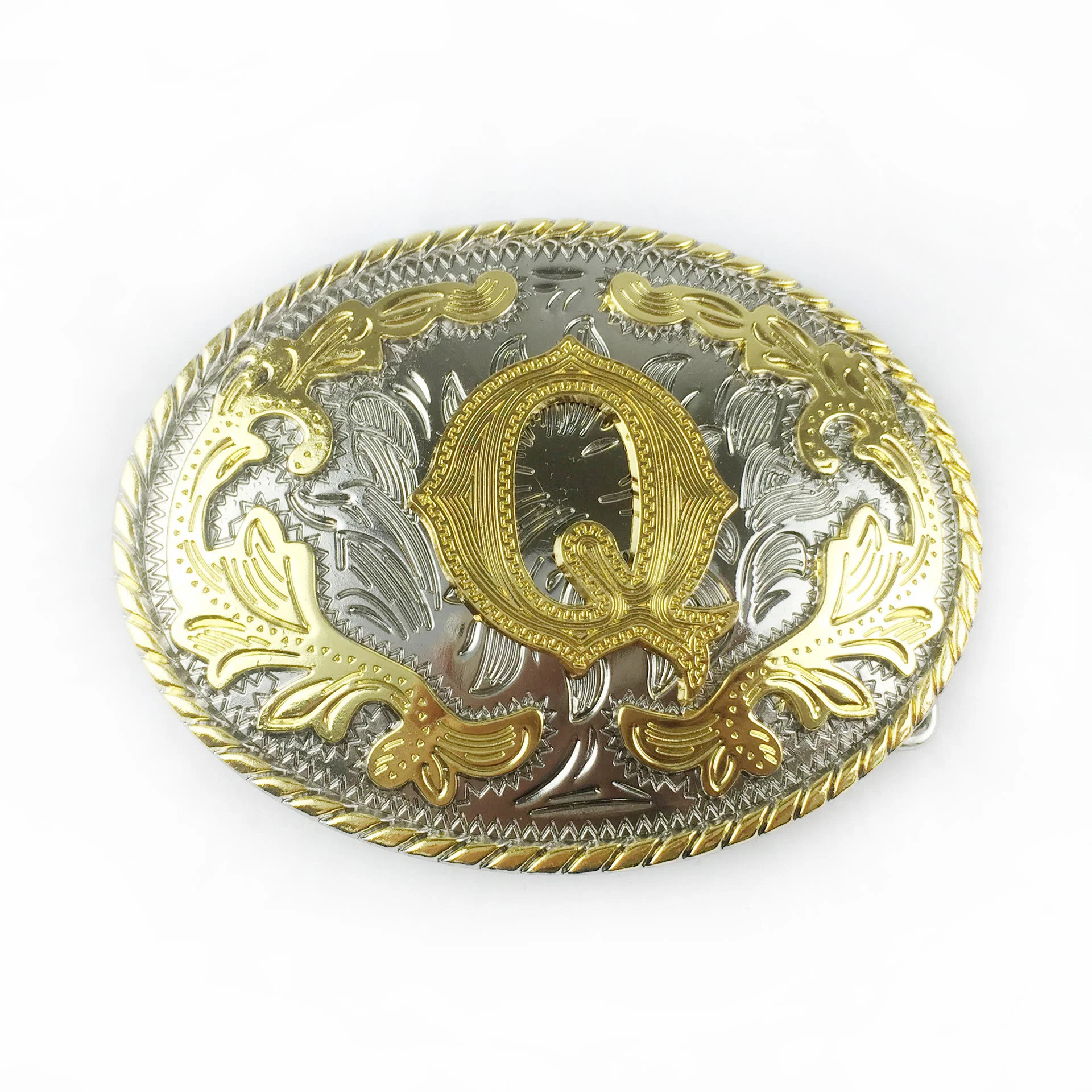 Men's Oval Golden Carved Letter Buckle Leather Belt - Image 20