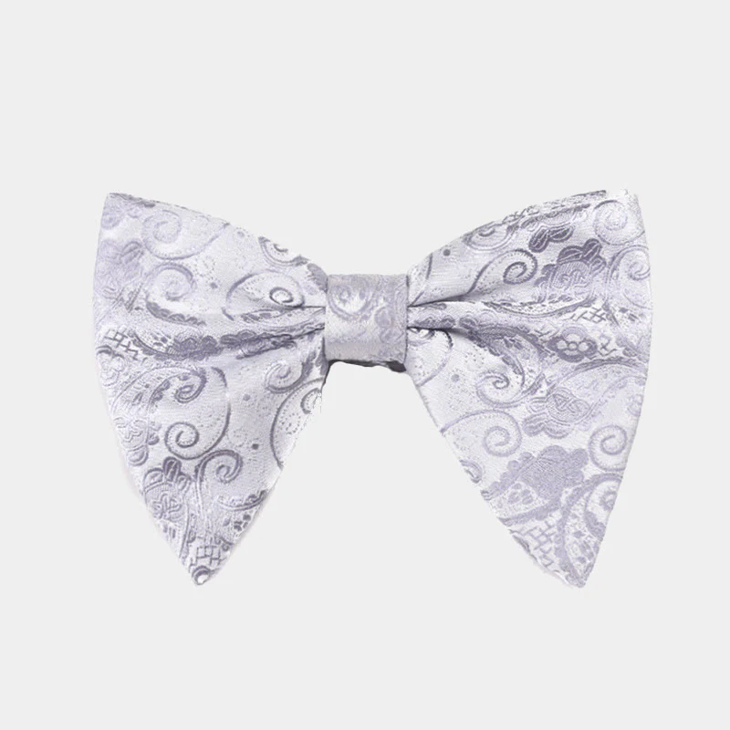 Men's Paisley Oversized Pointed Tuxedo Bow Tie - Image 8