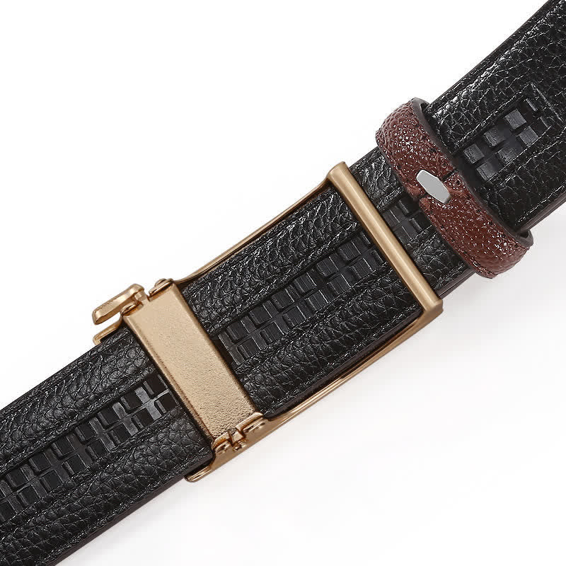 Men's Pearl Crocodile Pattern Leather Ratchet Belt - Image 6