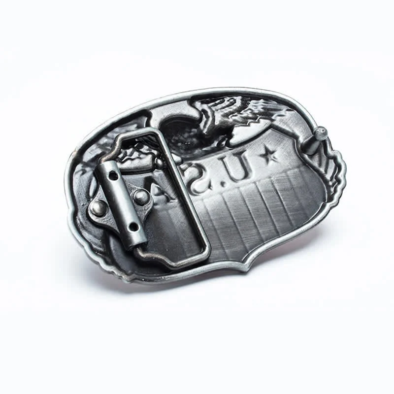 Men's Personality USA Flag Flying Eagle Leather Belt - Image 7