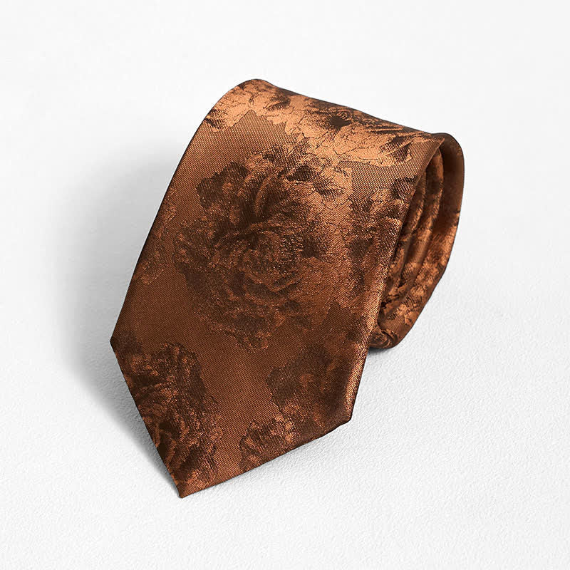 Men's Peru Peony Classic Flower Business Necktie Pocket Square - Image 3