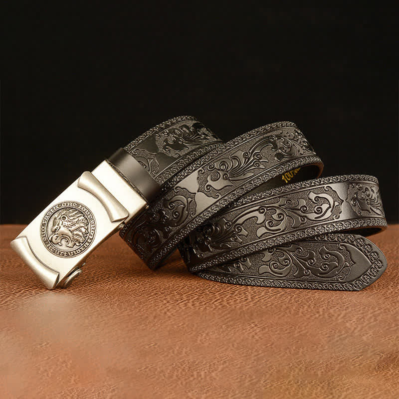 Men's Punk Lion Head Leather Belt - Image 18