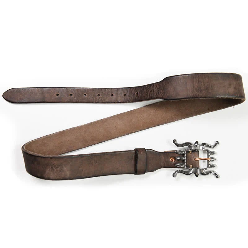 Men's Punk Trendy Cool Octopus Buckle Leather Belt - Image 11