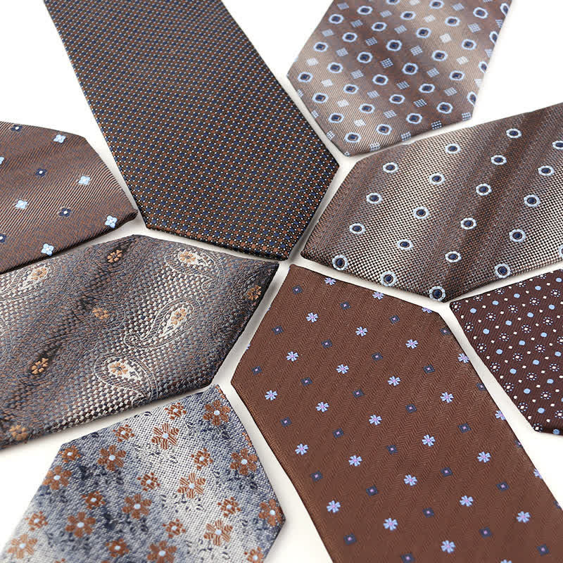 Men's Retro Brown Series Necktie - Image 2