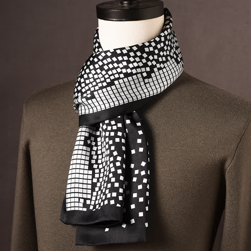 Men's Retro Ethnic Style Long Pure Silk Scarf - Image 13