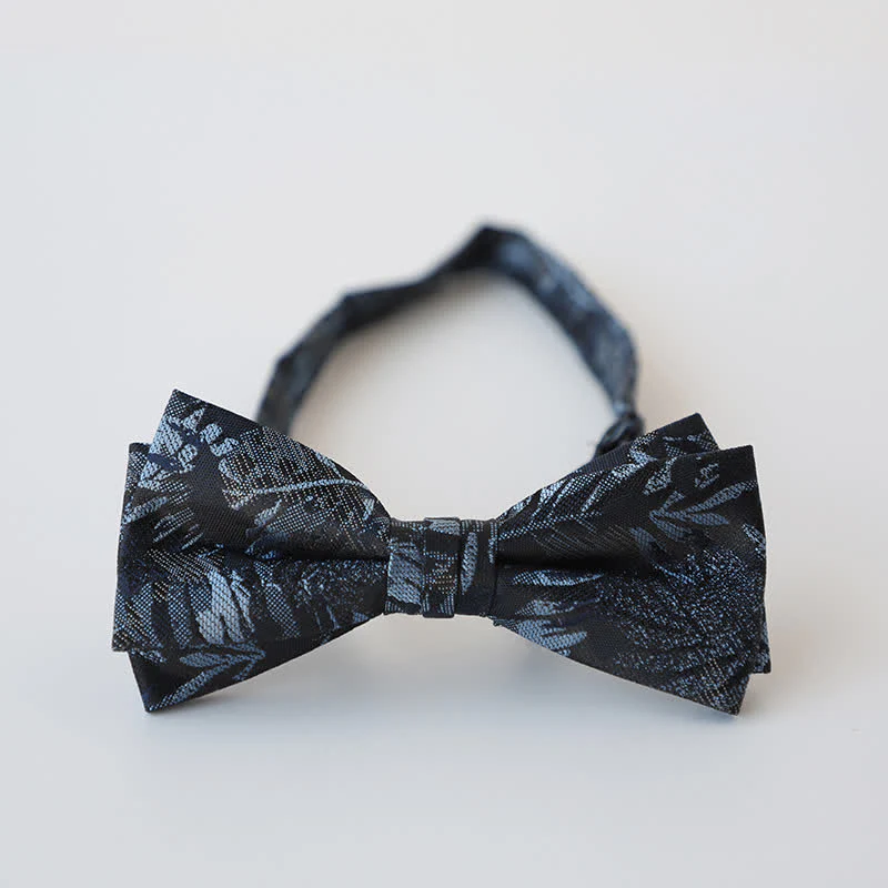 Men's Retro Floral Double Layers Bow Tie - Image 17