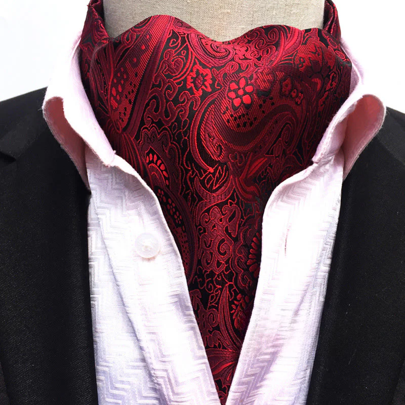 Men's Retro Geometric Floral Print Multi-Color Scarf Cravat - Image 19