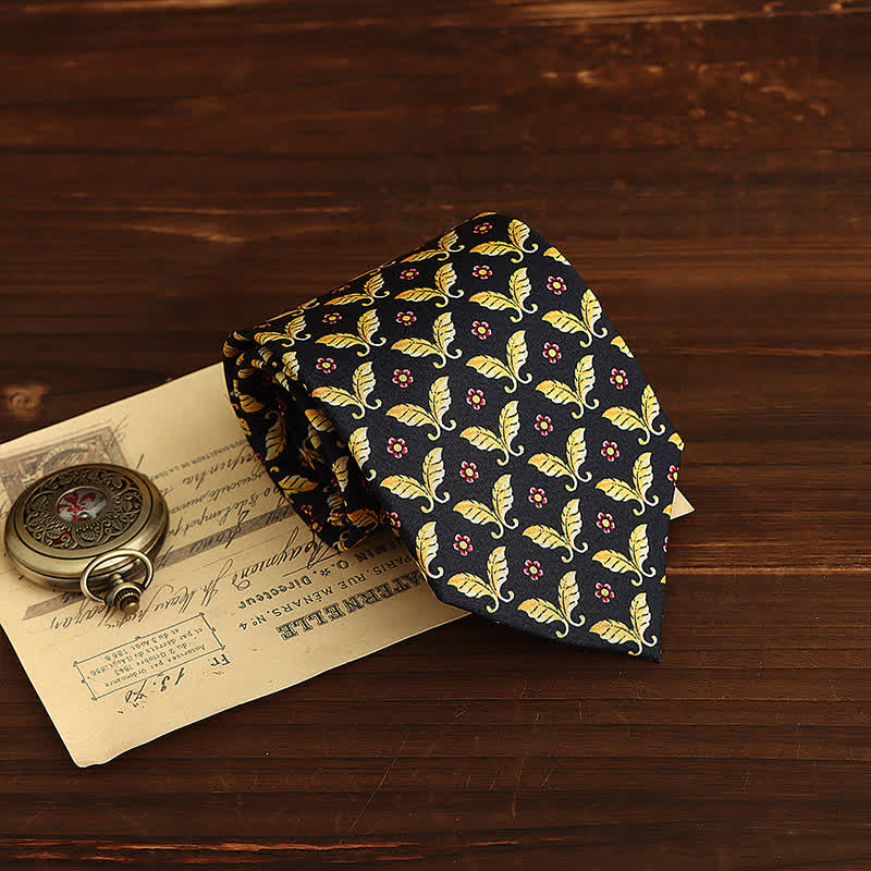 Men's Retro-Pop Geometric Motifs Necktie - Image 4
