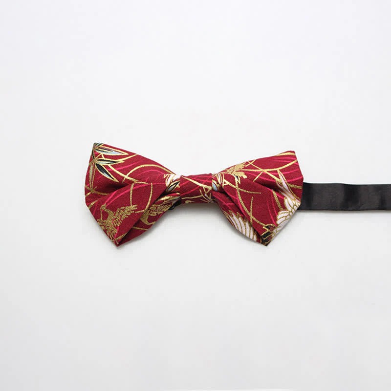 Men's Royal Pattern Wedding Cotton Bow Tie - Image 9
