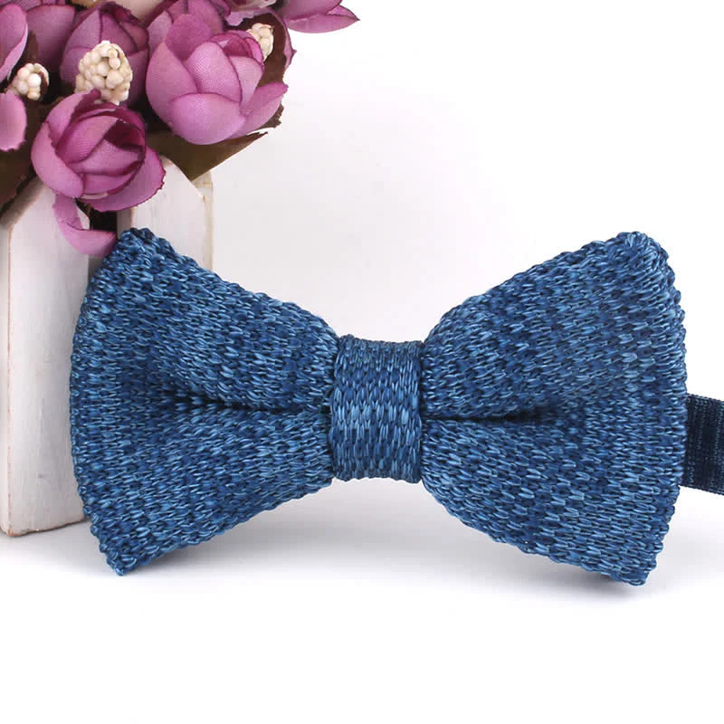 Men's Rustic Leisure Tie-dye Knitted Bow Tie - Image 2