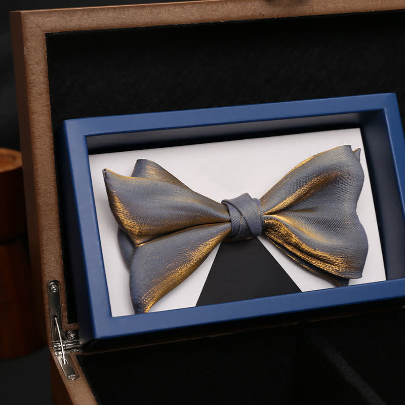 Men's Shining Fish Tail Shape Wedding Suit Bow Tie - Image 5