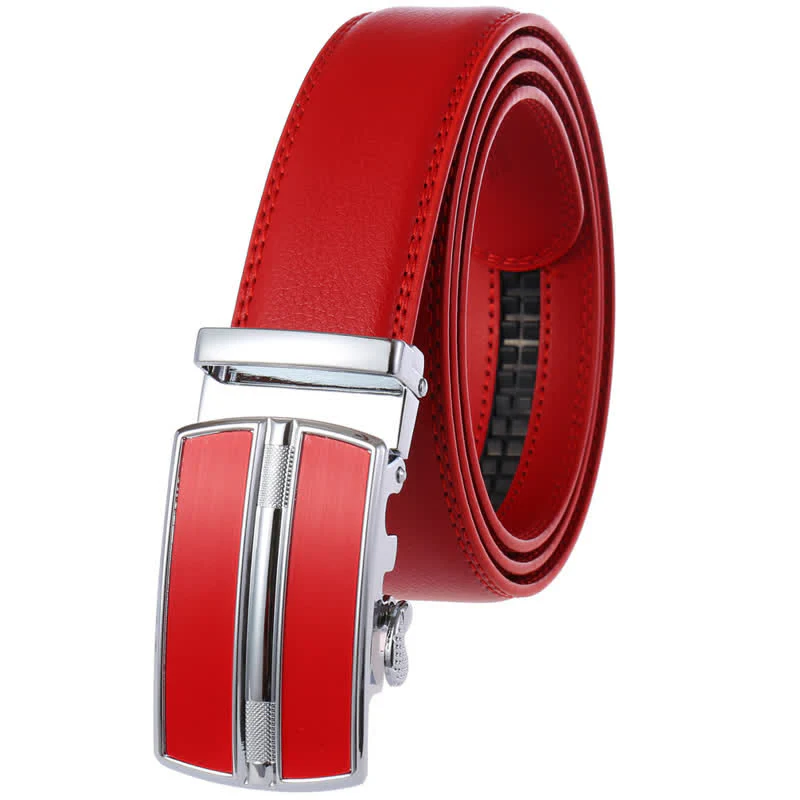 Men's Simple Hollow Automatic Buckle Leather Belt - Image 15