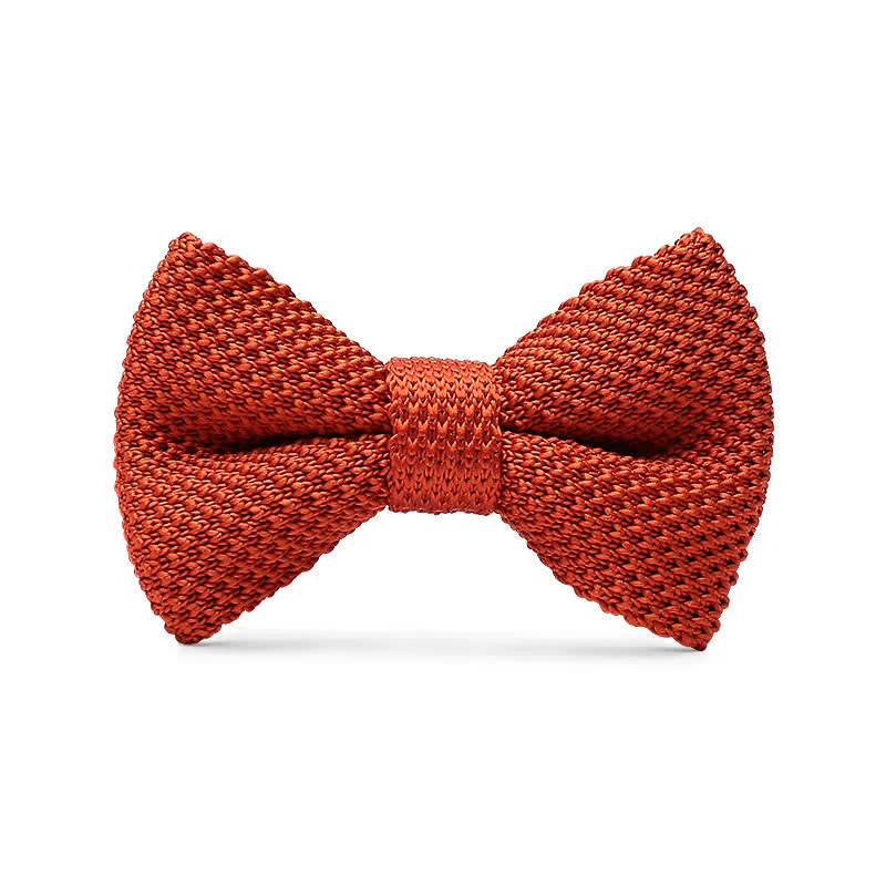 Men's Simple Solid Color Knitting Groom Bow Tie - Image 8
