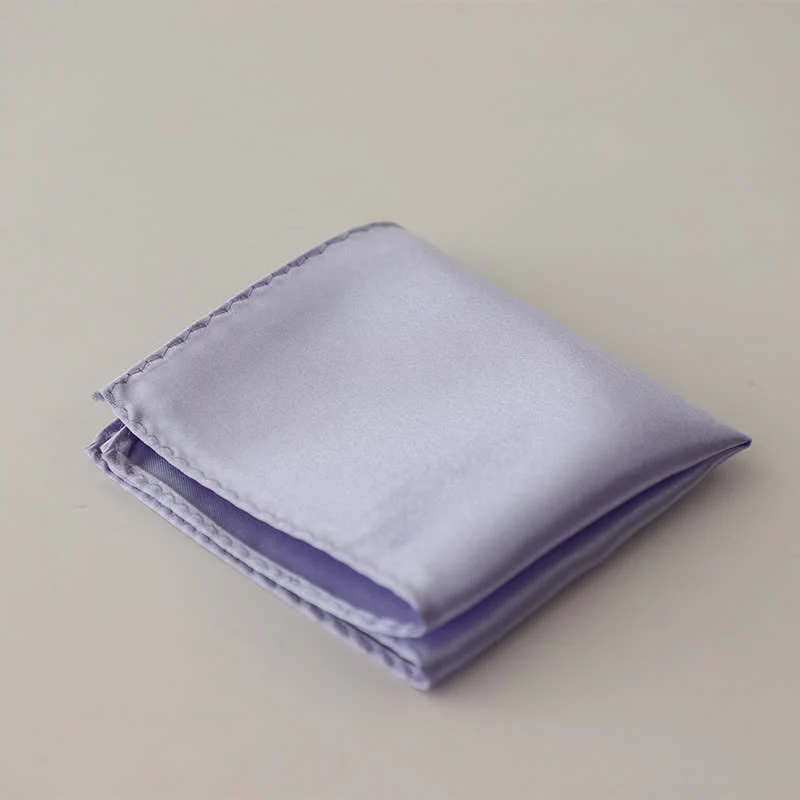 Men's Simple Solid Color Wedding Party Pocket Square - Image 11