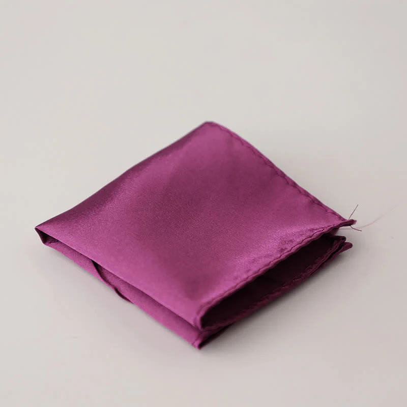 Men's Simple Solid Color Wedding Party Pocket Square - Image 17
